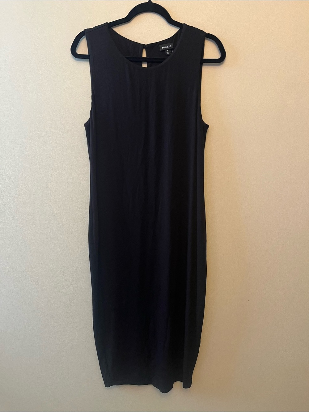 NWT Torrid Sleeveless Knit Midi Dress Women's Size 1 Torrid 14/16, 1X Black